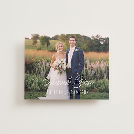 Flat Wedding Thank You Cards