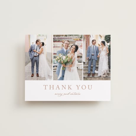 Flat Wedding Thank You Cards