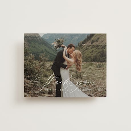 Flat Wedding Thank You Cards