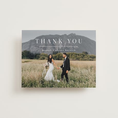 Flat Wedding Thank You Cards