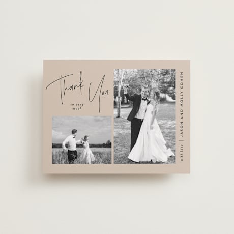 Flat Wedding Thank You Cards