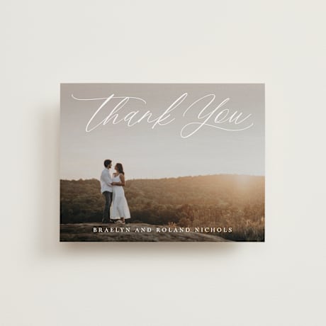 Flat Wedding Thank You Cards