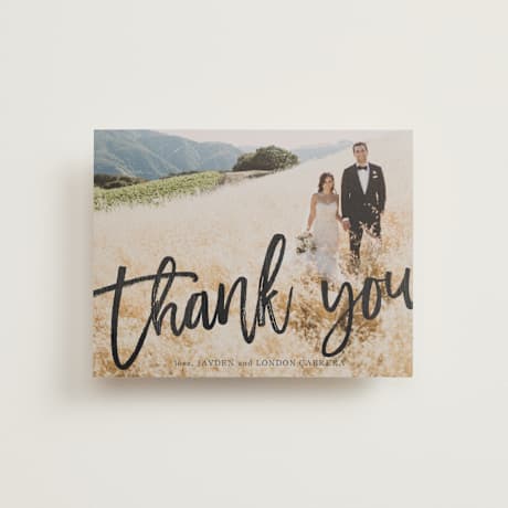 Flat Wedding Thank You Cards