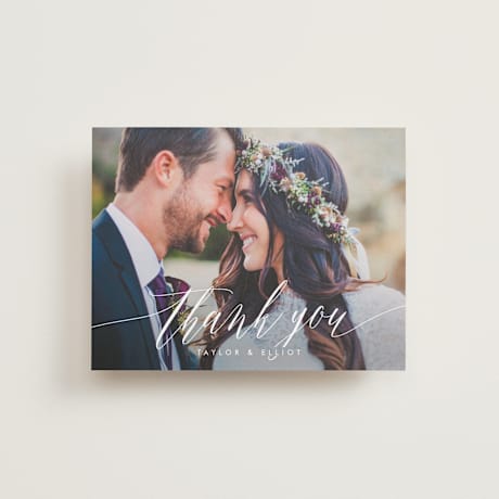 Flat Wedding Thank You Cards