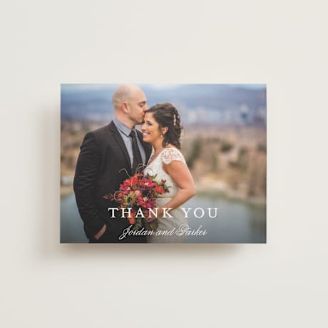 Flat Wedding Thank You Cards