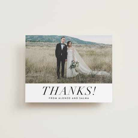 Flat Wedding Thank You Cards