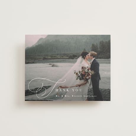 Flat Wedding Thank You Cards