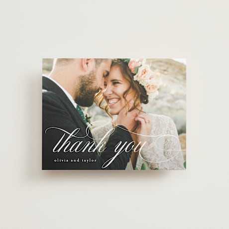 Flat Wedding Thank You Cards