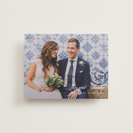 Flat Wedding Thank You Cards