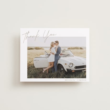 Flat Wedding Thank You Cards