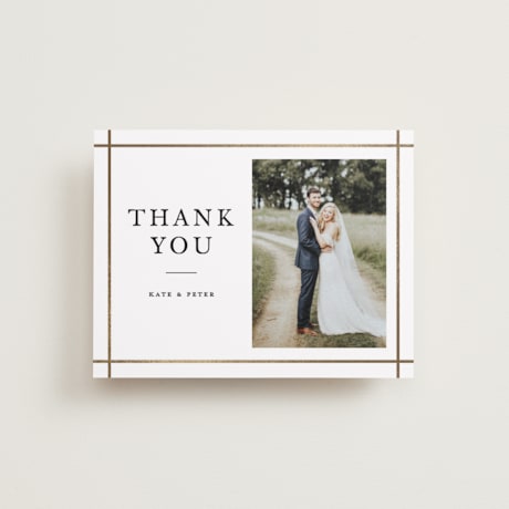 Foil-Pressed Flat Wedding Thank You Cards
