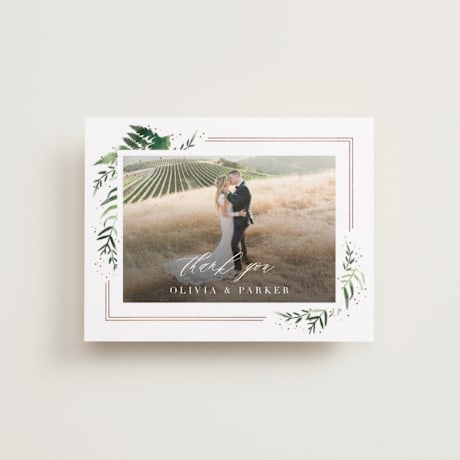 Foil-Pressed Flat Wedding Thank You Cards