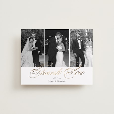 Foil-Pressed Flat Wedding Thank You Cards
