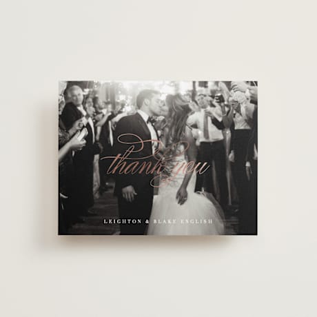 Foil-Pressed Flat Wedding Thank You Cards