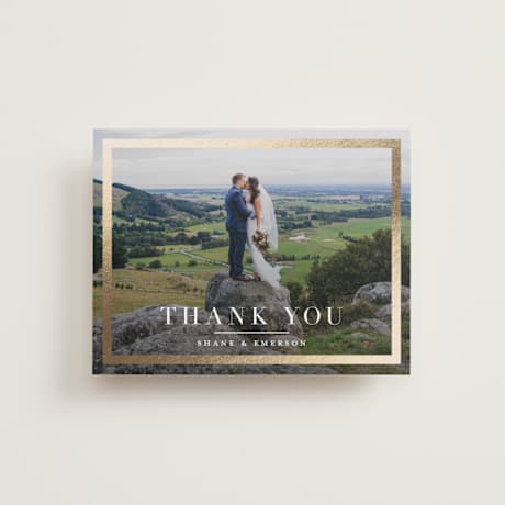 Foil-Pressed Flat Wedding Thank You Cards