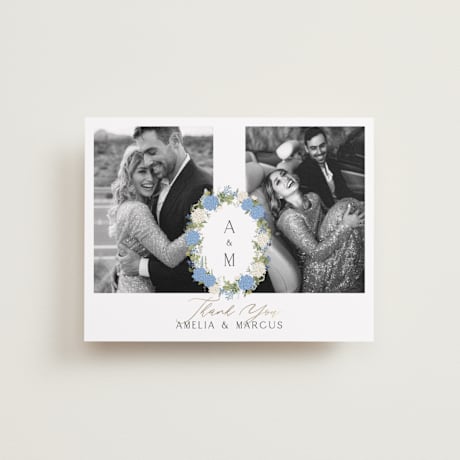 Foil-Pressed Flat Wedding Thank You Cards