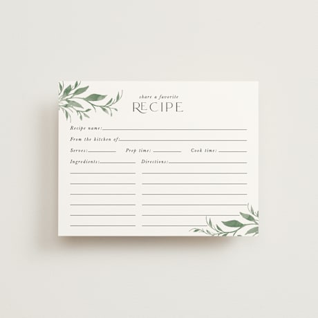 Bridal Shower Insert Cards