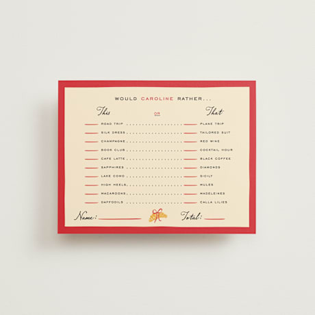 Bridal Shower Insert Cards