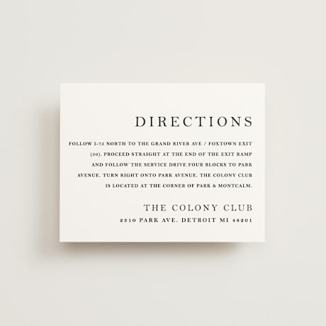 Direction Cards