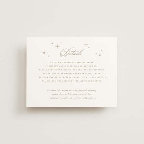 Foil-Pressed Direction Cards