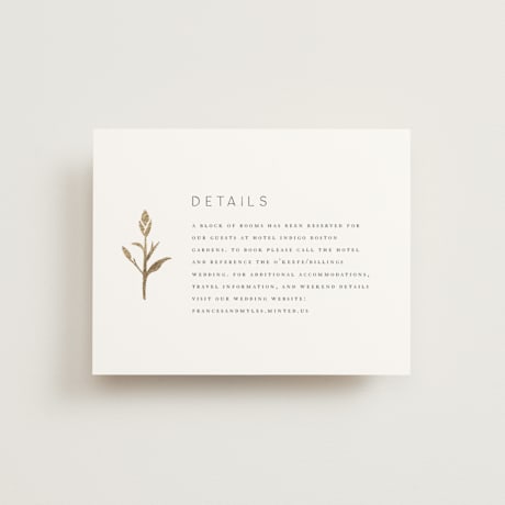 Foil-Pressed Direction Cards
