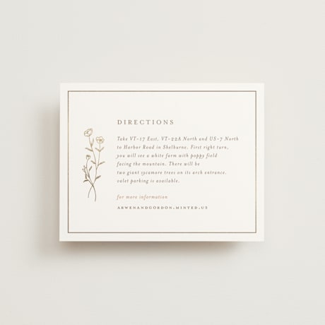 Foil-Pressed Direction Cards