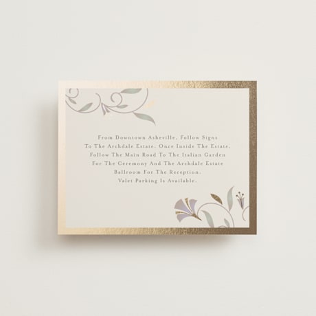Foil-Pressed Direction Cards