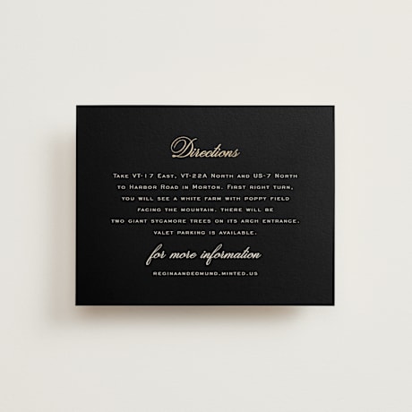 Foil-Pressed Direction Cards