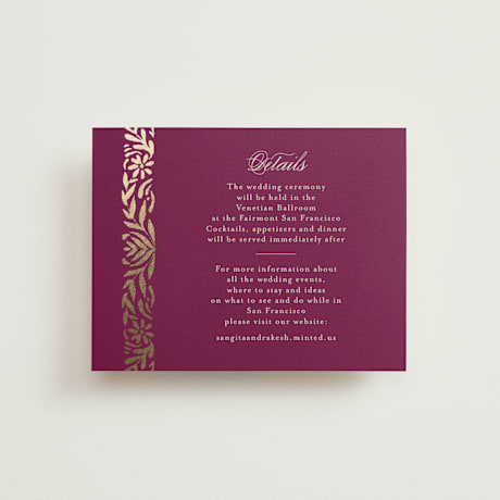 Foil-Pressed Reception Cards