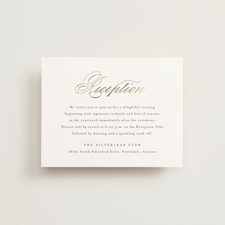 Foil-Pressed Reception Cards