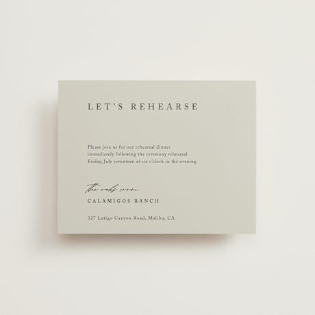 Rehearsal Dinner Cards