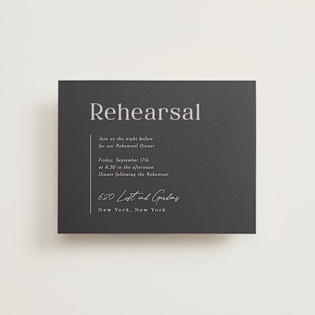 Rehearsal Dinner Cards