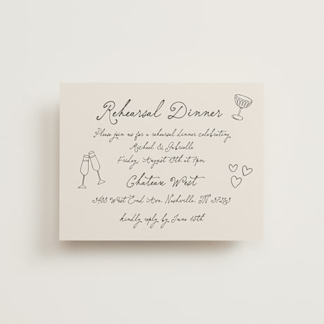 Rehearsal Dinner Cards