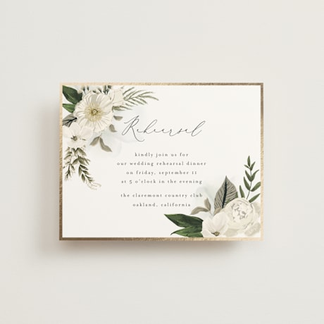 Foil-Pressed Rehearsal Dinner Cards