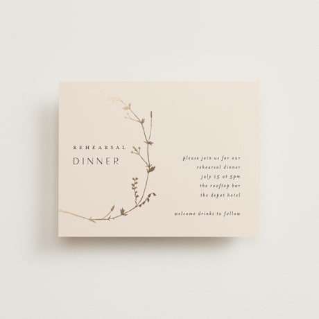 Foil-Pressed Rehearsal Dinner Cards