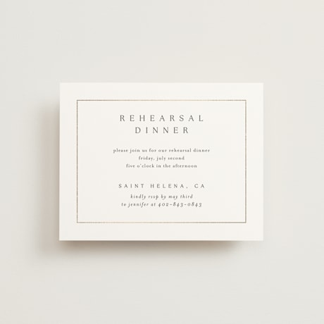 Foil-Pressed Rehearsal Dinner Cards