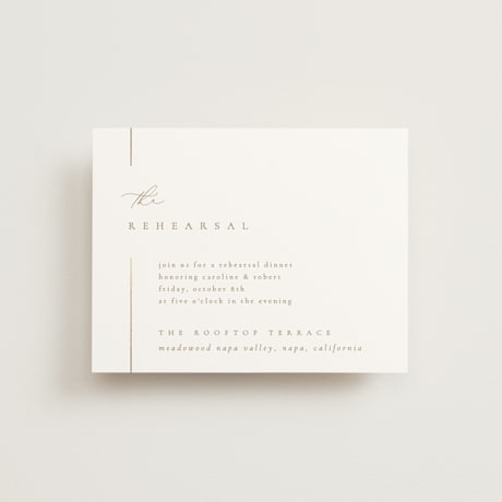 Foil-Pressed Rehearsal Dinner Cards