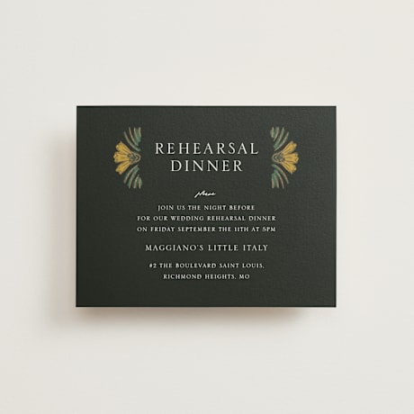 Foil-Pressed Rehearsal Dinner Cards