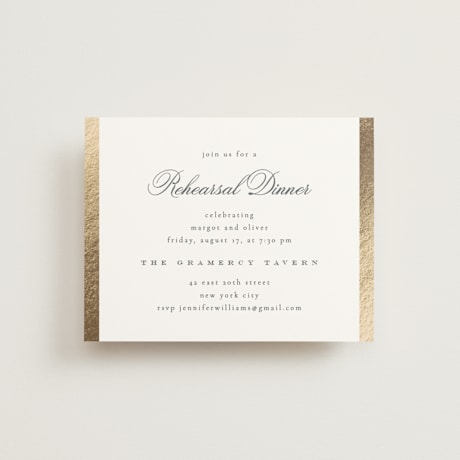 Foil-Pressed Rehearsal Dinner Cards