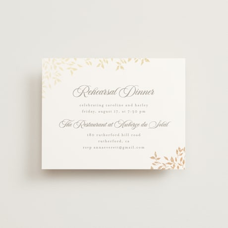Foil-Pressed Rehearsal Dinner Cards
