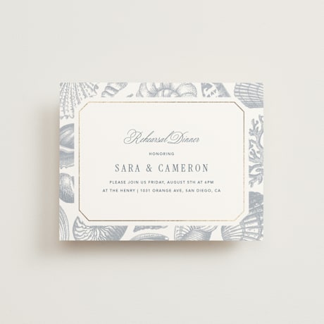 Foil-Pressed Rehearsal Dinner Cards