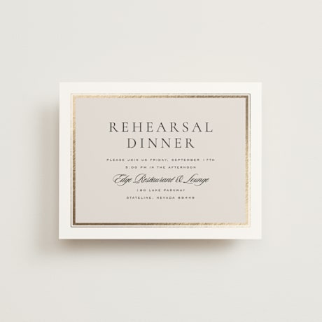 Foil-Pressed Rehearsal Dinner Cards