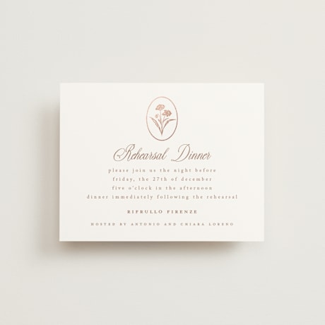 Foil-Pressed Rehearsal Dinner Cards