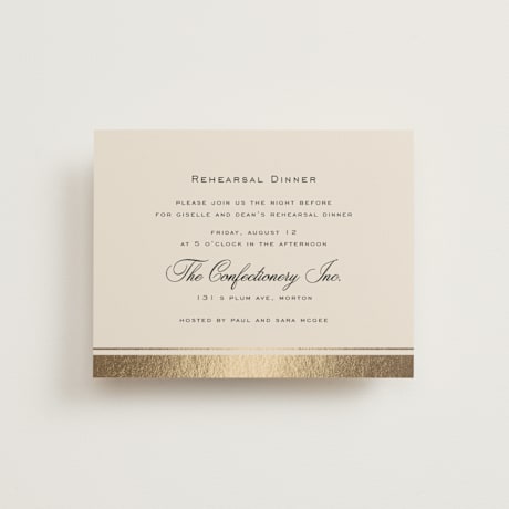 Foil-Pressed Rehearsal Dinner Cards