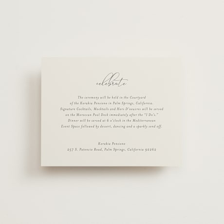 Reception Cards
