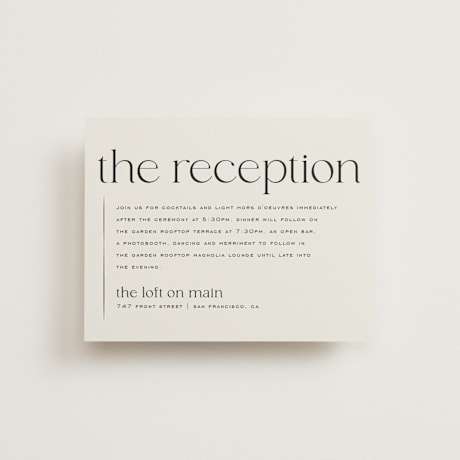 Reception Cards