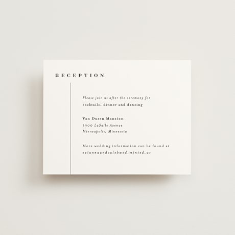 Reception Cards
