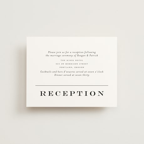 Reception Cards