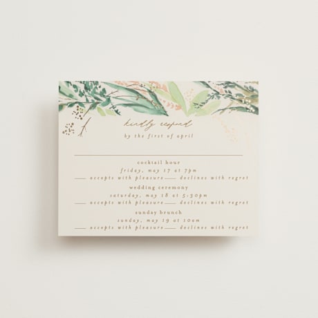 Foil-Pressed Multi-Event RSVP Cards