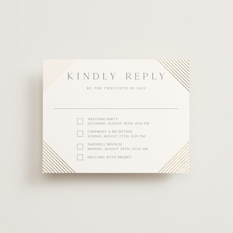 Foil-Pressed Multi-Event RSVP Cards